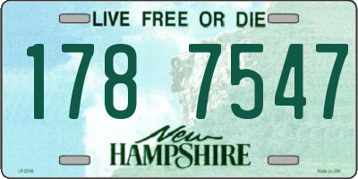 NH license plate 1787547