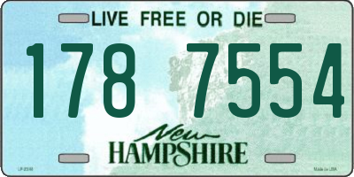 NH license plate 1787554