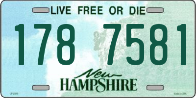 NH license plate 1787581