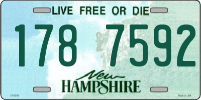 NH license plate 1787592