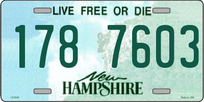 NH license plate 1787603