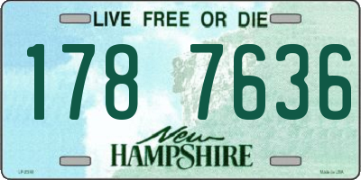 NH license plate 1787636