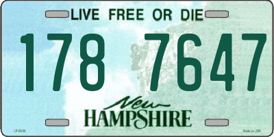 NH license plate 1787647