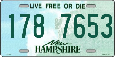 NH license plate 1787653