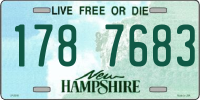 NH license plate 1787683