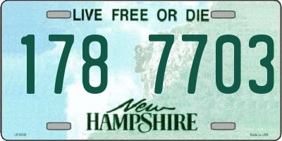 NH license plate 1787703