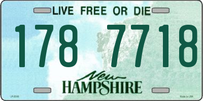 NH license plate 1787718