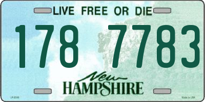 NH license plate 1787783