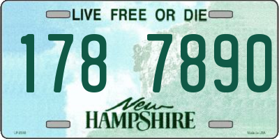 NH license plate 1787890