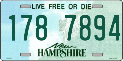 NH license plate 1787894