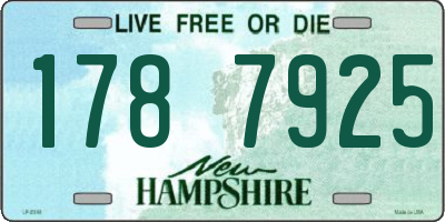NH license plate 1787925