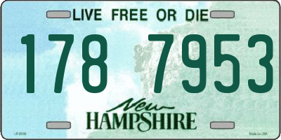 NH license plate 1787953