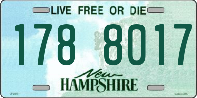 NH license plate 1788017
