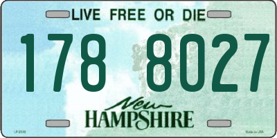 NH license plate 1788027