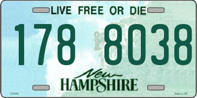 NH license plate 1788038