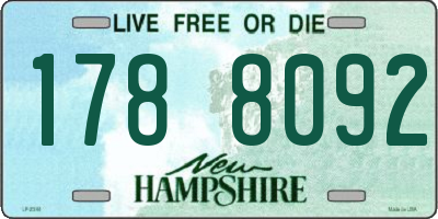 NH license plate 1788092