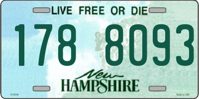 NH license plate 1788093