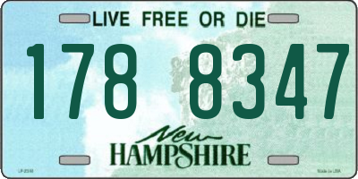 NH license plate 1788347