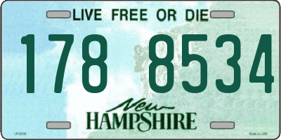 NH license plate 1788534