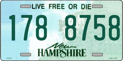 NH license plate 1788758
