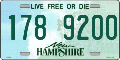 NH license plate 1789200
