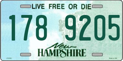 NH license plate 1789205