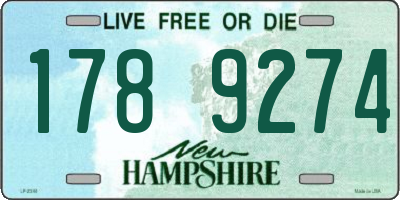 NH license plate 1789274