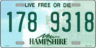 NH license plate 1789318