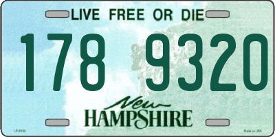 NH license plate 1789320