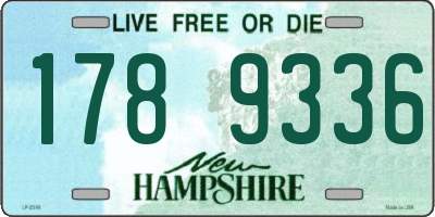 NH license plate 1789336