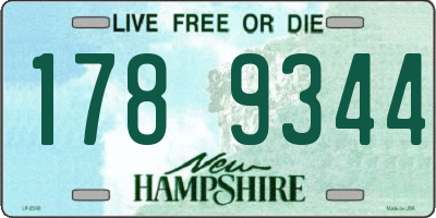 NH license plate 1789344