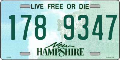 NH license plate 1789347
