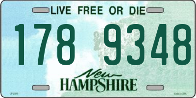 NH license plate 1789348