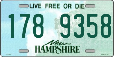 NH license plate 1789358