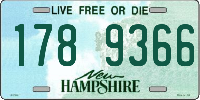 NH license plate 1789366