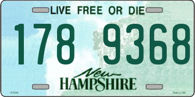 NH license plate 1789368