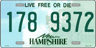 NH license plate 1789372