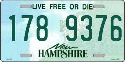 NH license plate 1789376