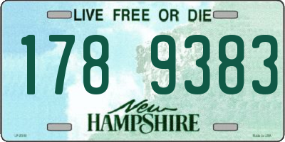 NH license plate 1789383