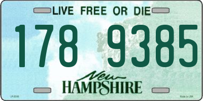 NH license plate 1789385