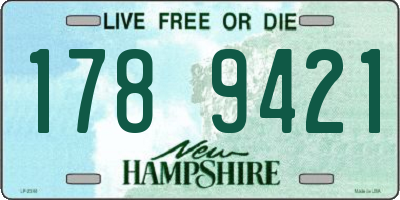 NH license plate 1789421