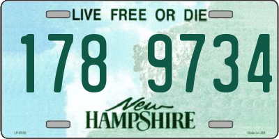 NH license plate 1789734