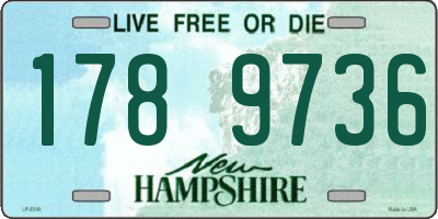 NH license plate 1789736