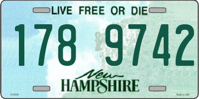 NH license plate 1789742