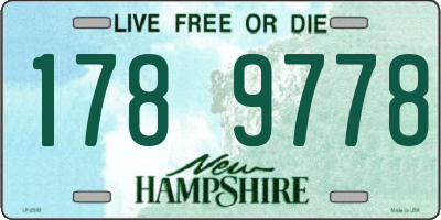 NH license plate 1789778