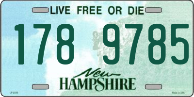 NH license plate 1789785
