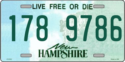 NH license plate 1789786