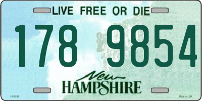 NH license plate 1789854