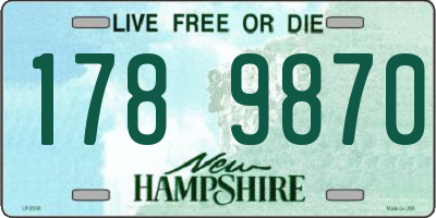 NH license plate 1789870