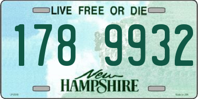 NH license plate 1789932